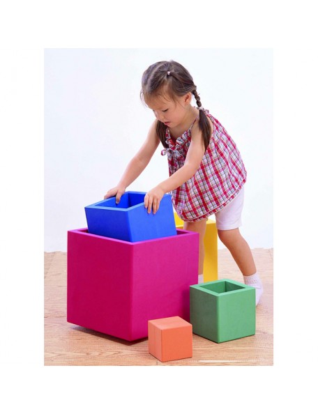 Cubes géants empilables multi-couleurs - 2