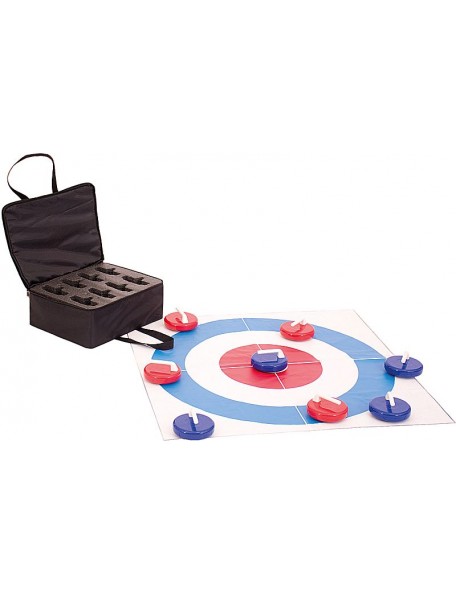 Pierres de curling sur roulettes -