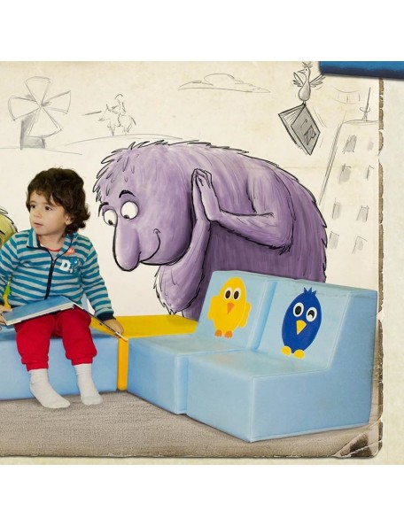 Fauteuil mousse oiseau bleu crèche - 2