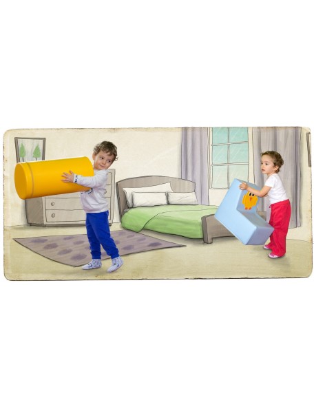 Fauteuil mousse oiseau bleu crèche - 3