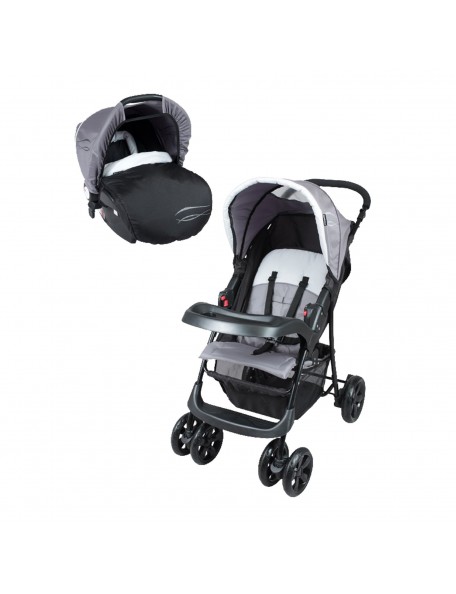 Poussette bébé 4 roues avec siège auto - 1