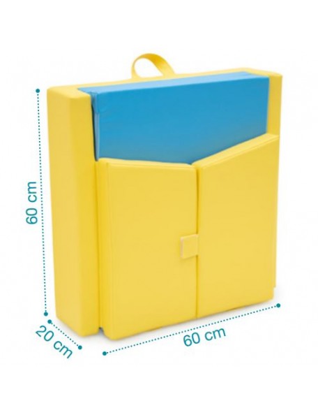 Lit portable empilable avec matelas Lit portable avec matelas pliant. Ce lit en mousse,est muni de protections latérales créant
