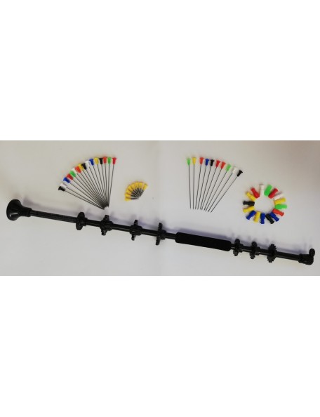 Kit Sarbacane 24" avec 50 projectiles et embouts Kit de jeu de sarbacane de taille 24" (61 cm) qui inclut 50 projectiles.
Le kit