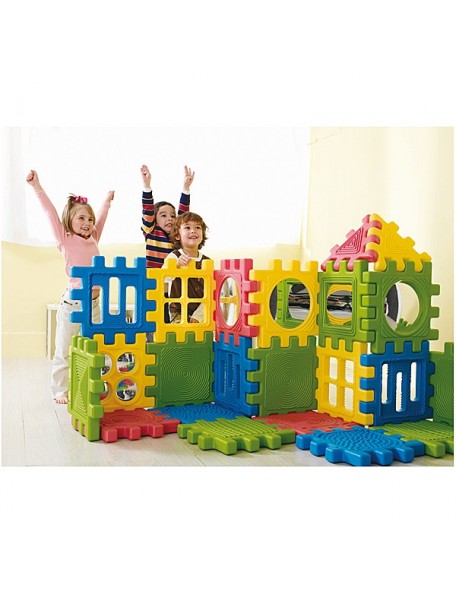 12 blocs de construction géants de motricité pour assembler et construire. Matériel de psychomotricité pour enfants.