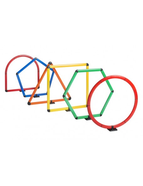 Kit courses d'obstacles géométriques Kit de 6 obstacles géométriques afin de créer des parcours pédagogiques et ludiques.
Le ki