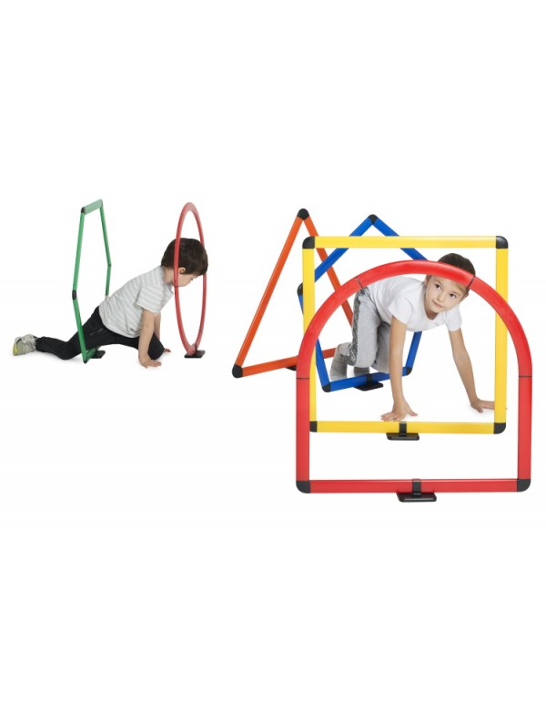 Kit courses d'obstacles géométriques Kit de 6 obstacles géométriques afin de créer des parcours pédagogiques et ludiques.
Le ki