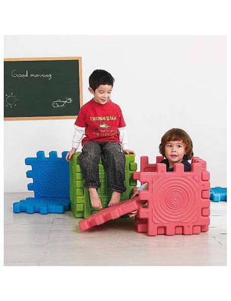 6 blocs de constrution géants et tactiles pour la motricité des enfants