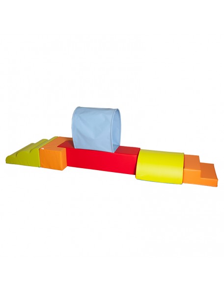 Parcours psychomoteur 6 éléments Parcours psychomoteur 6 éléments, modules de motricité avec 6 éléments en mousses.
Le parcours