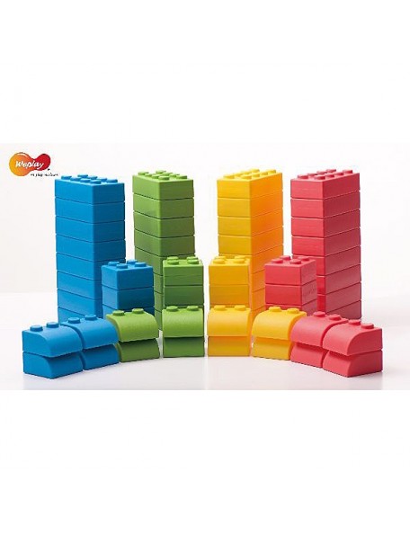 64 briques géantes de construction et d'assemblage pour la motricité des enfants