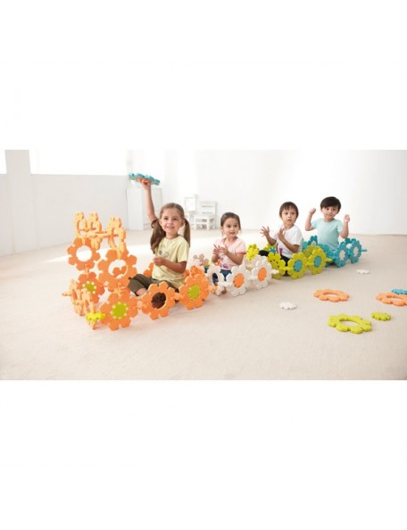 Fleurs glacées à assembler, matériel de psychomotricité à assembler en forme de fleurs pour enfants