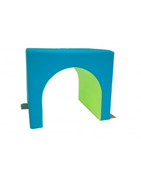 Arche Kiwi Sarneige crèche Arche Sarneige couleurs kiwi et turquoise, pour parcours de motricité en crèche. Module de motricité