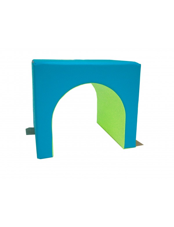 Arche Kiwi Sarneige crèche Arche Sarneige couleurs kiwi et turquoise, pour parcours de motricité en crèche. Module de motricité 