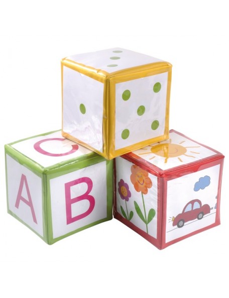 Lot de 3 dés de grande taille personnalisables pour enfants, écoles.