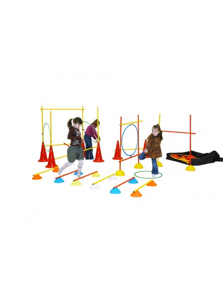 Kit Franchissement, matériel en kit de jeux sportifs de motricité pour enfants en milieu scolaire