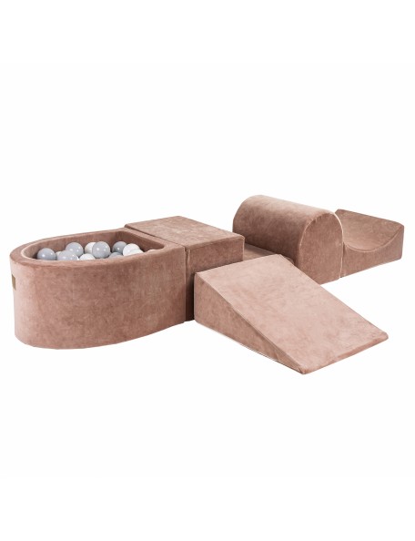 Modules de motricité avec mini-piscine crème L'ensemble Modules de motricité et mini-piscine de couleur crème se compose de 5 él