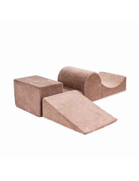 Modules de motricité Chic Crème Modules de motricité pour enfants, de couleur Crème Beige et matière velours. Ce parcours compre