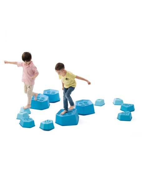 Parcours d'équilibre mouvementé Parcours d'équilibre mouvementé avec des éléments stables, inclinables ou qui basculent!
Les él