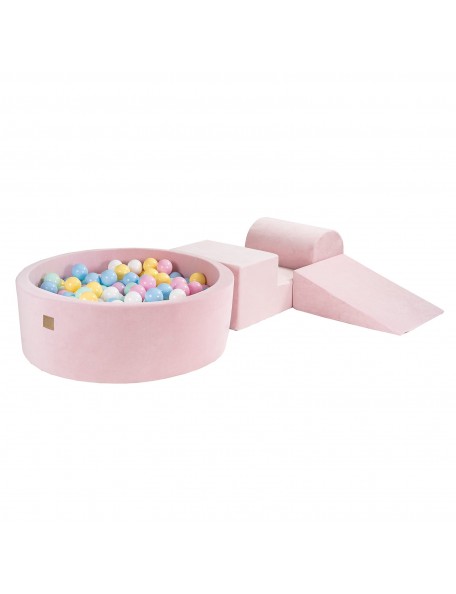 Kit motricité avec mini-piscine rose L'ensemble Kit motricité avec mini-piscine de couleur rose se compose de 3 éléments de motr