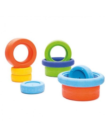 Pneus plastique de mobilité pour jeux d'équilibre des enfants. Pneus géants en plastique de jeux enfants.