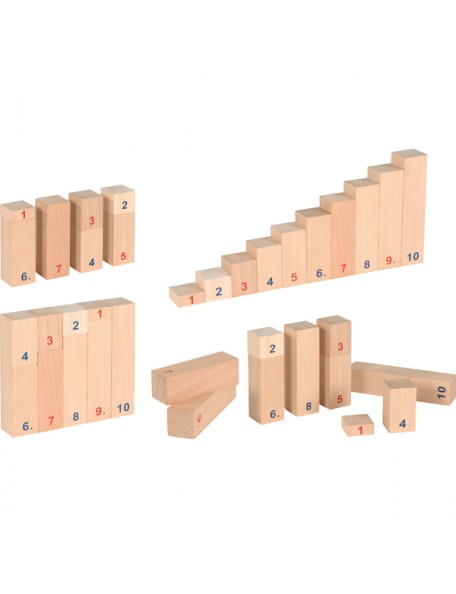 Escalier à compter, 100 blocs en bois, jeu éducatif Grimm's
