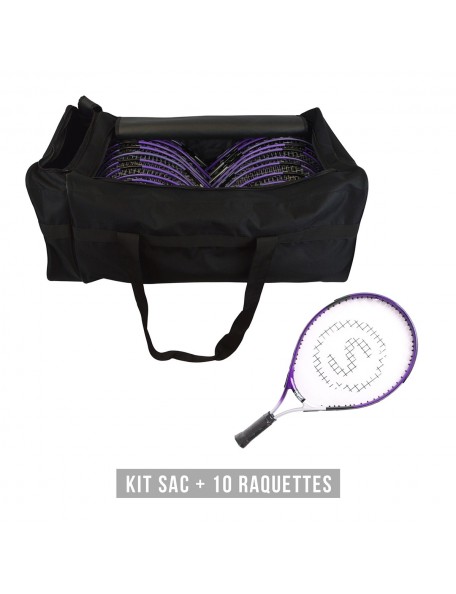 Kit 10 raquettes enfants 4 à 7 ans - 1 - Lot de 10 raquettes pour l'apprentissage du tennis des enfants de 4 à 7 ans, raquettes 