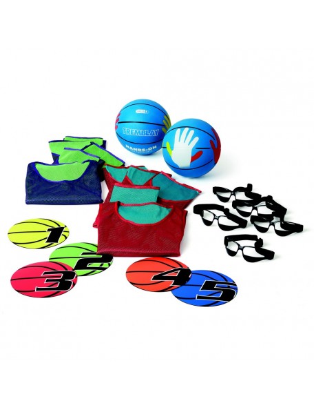 Kit basket-ball primaire - 1 - Ensemble de matériel pour la pratique du basket-ball à l'école primaire.
Ce kit est composé de :