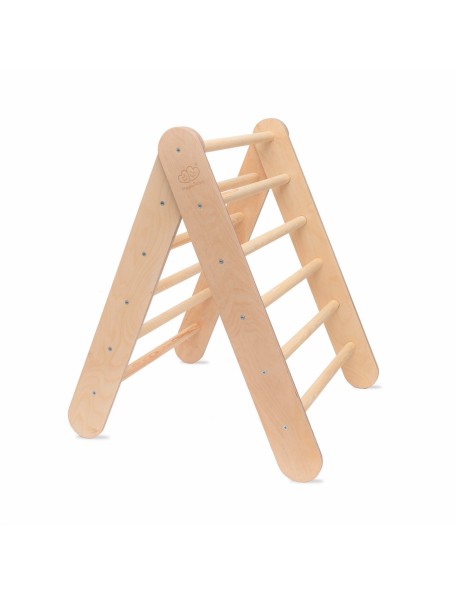 Triangle de Pikler Naturel - 1 - Triangle de Pikler en bois de couleur bois naturel, pour enfants.
Le triangle de Pikler favori