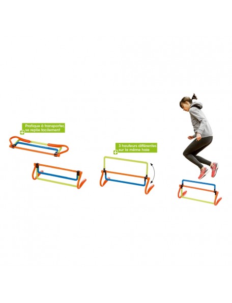 Mini-haie 3 hauteurs - 1 - Mini-haies de saut pour les activités pliométriques en athlétisme.
Obstacle vertical permettant le t