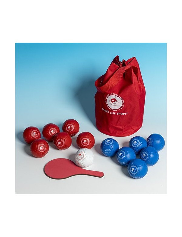 Kit boules Boccia de compétition - 1 - Kit boules de Boccia de compétition composé de 13 boules de Boccia ainsi qu'une raquette 