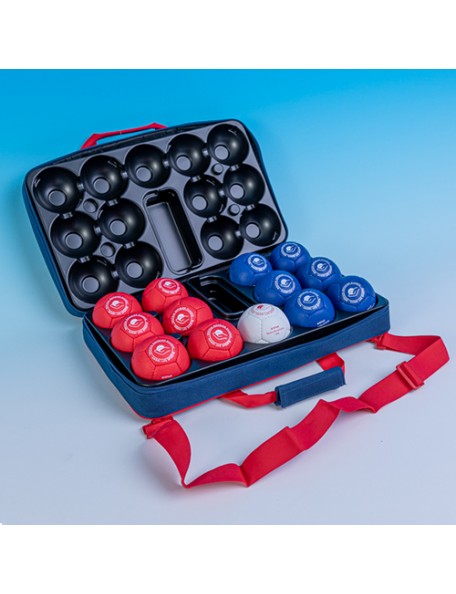 Boules Boccia de compétition - 1 - Boules de Boccia de compétition composé de 13 boules de Boccia BISFed.
Les boules sont cousu