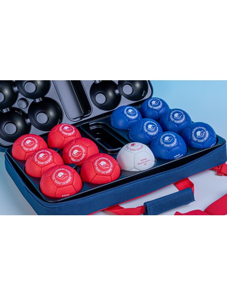 Boules Boccia de compétition - 5 - Boules de Boccia de compétition composé de 13 boules de Boccia BISFed.
Les boules sont cousu