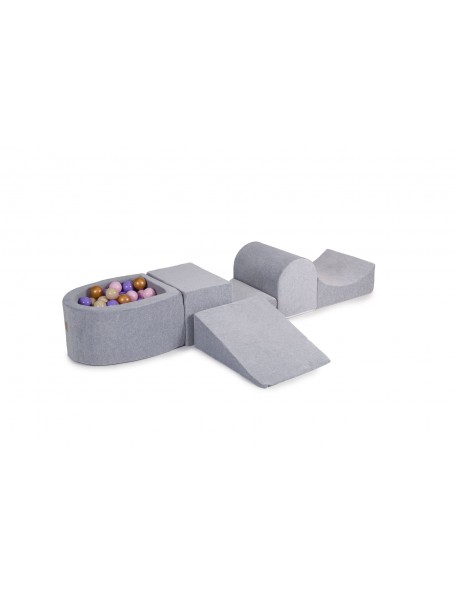 Modules de motricité avec mini-piscine - 1 - L'ensemble Modules de motricité et mini-piscine se compose de 5 éléments, une mini-