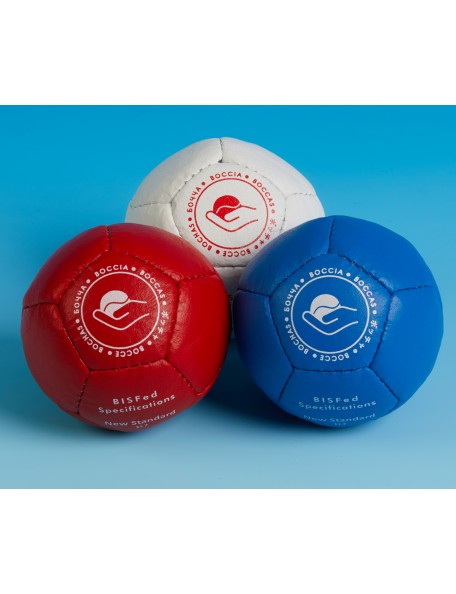 Kit boules Boccia de compétition - 2 - Kit boules de Boccia de compétition composé de 13 boules de Boccia ainsi qu'une raquette