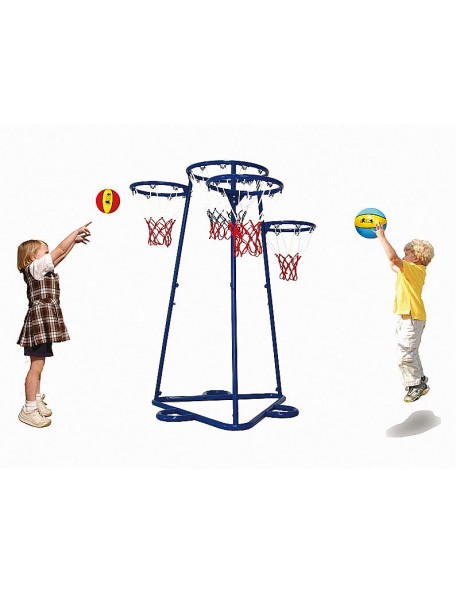 4 paniers de basket en 1 - 1 - Ensemble de 4 paniers de basket-ball pour l'initiation au basket en groupe.
Grâce à ces 4 panier