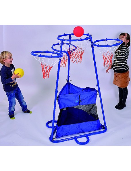 4 paniers de basket en 1 - 3 - Ensemble de 4 paniers de basket-ball pour l'initiation au basket en groupe.
Grâce à ces 4 panier