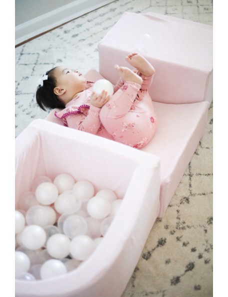 Parcours de motricité avec mini-piscine rose - 5 - L'ensemble Parcours de motricité et mini-piscine se compose de 5 éléments, un