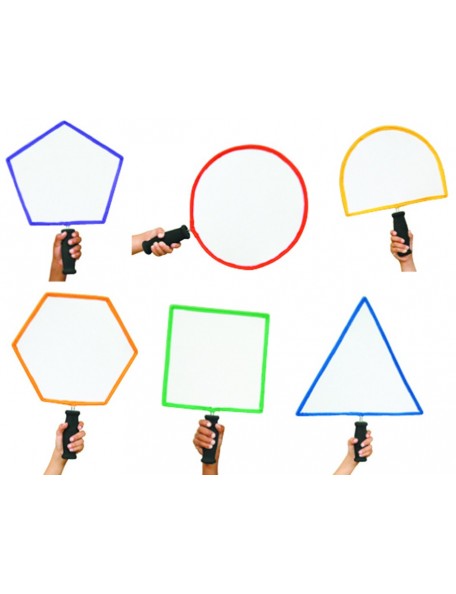 Lot de 6 raquettes de formes géométriques pour l'initiation des enfants aux jeux de raquettes