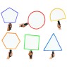 Lot de 6 raquettes de formes géométriques pour l'initiation des enfants aux jeux de raquettes