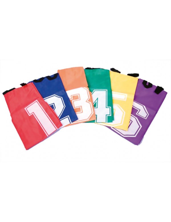 6 sacs de course en sac - 1 - Kit  de 6 sacs de course en sac composé de sacs de différentes couleurs numérotés de 1 à 6.
Les s