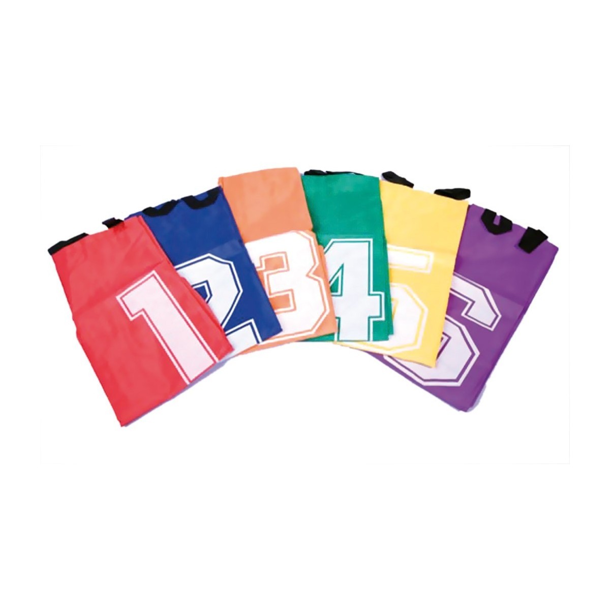6 sacs de course en sac - 1 - Kit  de 6 sacs de course en sac composé de sacs de différentes couleurs numérotés de 1 à 6.
Les s