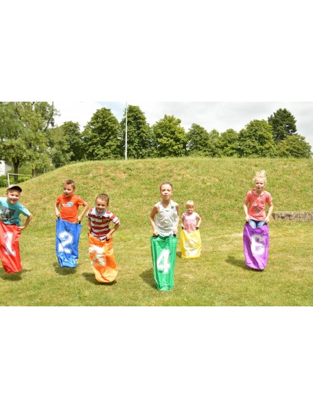 6 sacs de course en sac - 2 - Kit  de 6 sacs de course en sac composé de sacs de différentes couleurs numérotés de 1 à 6.
Les s