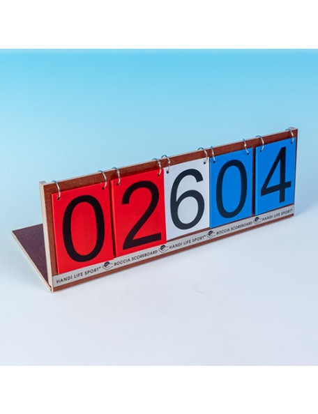 Scoreur pour Boccia - 1 - Scoreur ou Tableau de bord pour jeu de boules de Boccia.
Qualité solide (bois), pliable.
Facile à ut