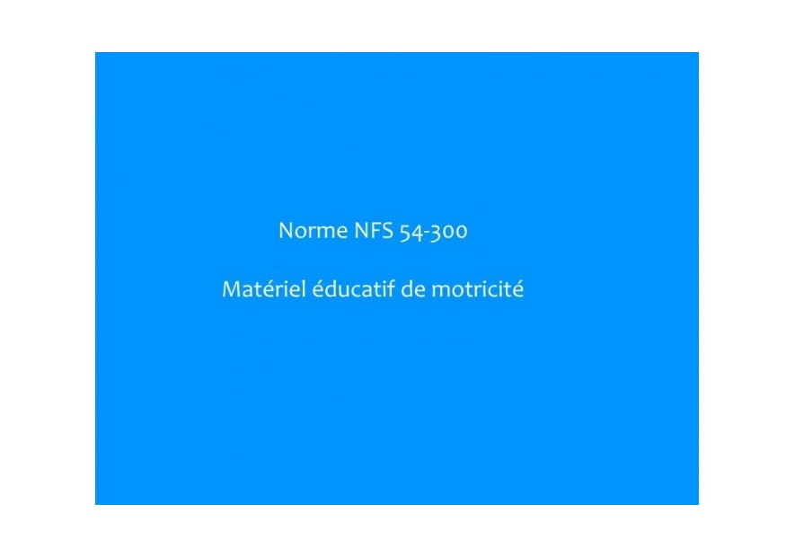 Norme NFS 54 300